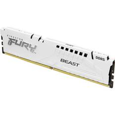 16 GB - DDR5 - Vita RAM minnen Kingston Fury Beast White DDR5 5200MHz 16GB (KF552C40BW-16)