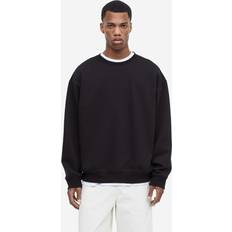 H&M Herr Svart Sweatshirt Relaxed Fit