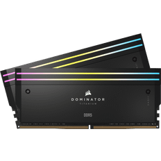 Belysning - DDR5 RAM minnen Corsair Dominator Titanium RGB Black DDR5 6600MHz 2x32GB (CMP64GX5M2X6600C32)