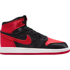 Nike Gummi Barnskor Nike Air Jordan 1 Retro High OG PS - Black/White/University Red