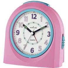 Atrium alarm clock analogue pink silent, with light and snooze function A921-17