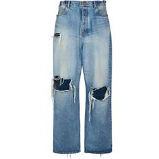 Balenciaga Jeans Balenciaga Distressed wide-leg jeans blue