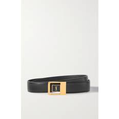 Saint Laurent Cassandre leather belt black