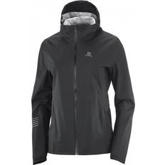 Dam - Mesh Jackor Salomon Women's Bonatti Waterproof Jacket - Black/Mallard Blue