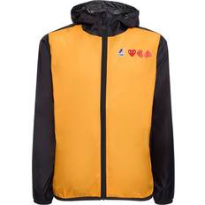 Comme des Garçons Logo Hooded Bicolor Full Zip Jacket Orange