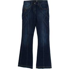 Roberto Cavalli Dam Byxor & Shorts Roberto Cavalli Cavalli Blue Cotton Stretch Low Waist Jeans