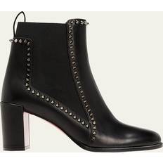 Christian Louboutin 37 ½ Ankelboots Christian Louboutin Womens Black Line Spikes Leather Heeled Ankle Boots Eur Women