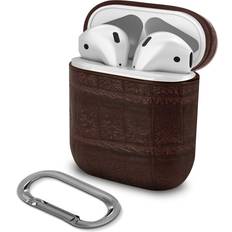 Devia Tillbehör för hörlurar devia Case Airpods 1st Generation Leather Look Magnetic Carabiner Lux