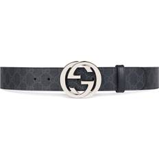 Gucci Herr Accessoarer Gucci GG Supreme Belt with Buckle - Black/Grey