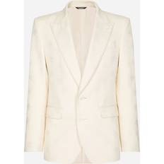 Dolce & Gabbana Herr Jackor Dolce & Gabbana Single-breasted cotton Sicilia-fit jacket with jacquard DG details
