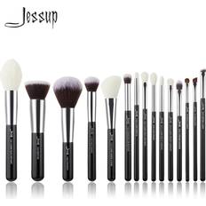 Jessup Sminkborste professionell rouge blandning concealer pulver foundation ögonborste ögonskugga kosmetika set svart T180