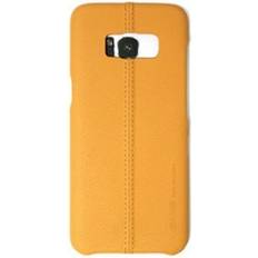 Usams Mobilskal Usams Joe Leather Hard Case Ljusbrun för G955 Galaxy S8 Plus