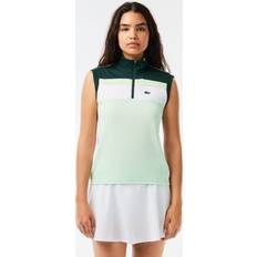 Lacoste Dam - Kort ärmar T-shirts & Linnen Lacoste Contrast Ripstop Piqué Ultra-Dry Polo Shirt Women Green/White