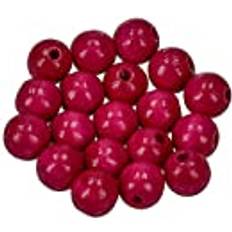 Ljus Pärlor Efco Träpärlor 10 mm ljust rosa 53 st. håldiameter 2,5 m