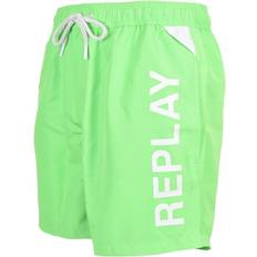 Replay Badkläder Replay Side Logo Swim Shorts, Lime Green