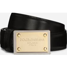 Dolce & Gabbana Skärp Dolce & Gabbana 2.5cm Logo Leather Belt - Black
