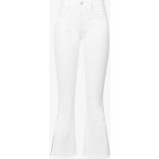 Frame Le Crop Mini Flare Flared Leg Mid Rise Jeans - White