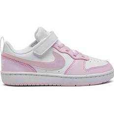 Nike Dragkedjor/Dragskor/Kardborrar/Snabbsnörningssystem Sneakers Nike Court Borough Low Recraft PSV - White/Pink Foam