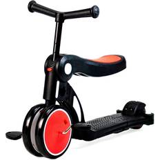 Asalvo Ride N Roll Evolutionär trehjuling, Multifunktion 6 i 1, Skridskoåkning, Trehjuling och körbana, Hopfällbar med justerbart handtag, avtagbara pedaler, Grön