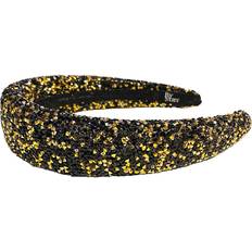 Hårsnoddar Bows By Stær LIN Hairband Glitter Black/Gold