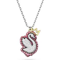Swarovski Berlocker & Hängen Swarovski Pop Swan pendant, Swan, Pink, Rhodium plated
