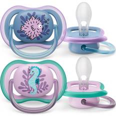 Philips Avent Ultra Air Napp 6-18 månader Blå/Lila 2-pack