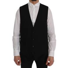 Dolce & Gabbana Västar Dolce & Gabbana Black STAFF Wool Stretch Vest IT50