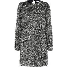 Enfärgade - Knappar - Korta klänningar Selected Sequin Mini Dress - Silver