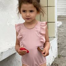 Petit Crabe Bade Swimsuit, Rose Nude 9-10 år fepojkar Baddräkter