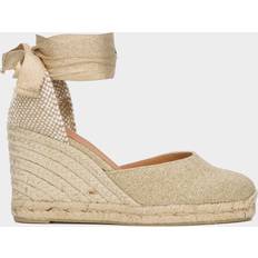 Carina Canvas Wedge Espadrilles Gold