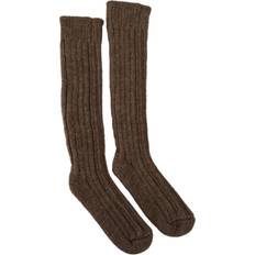 Dolce & Gabbana Strumpor Dolce & Gabbana Brown Wool Knit Calf Long Women Socks