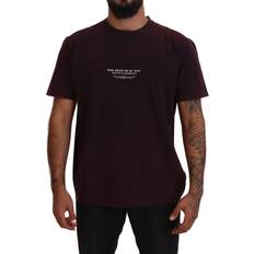 Dolce & Gabbana Överdelar Dolce & Gabbana Bordeaux Crewneck Short Sleeve T-shirt IT48