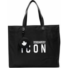 DSquared2 Icon-print tote bag women Leather/Polyamide/Polyamide One Size Black
