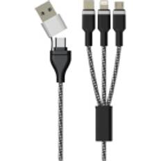 Sinox USB-kabel Kablar Sinox PRO X 6-i-1 kabel Lightning, USB C Micro USB. 1m. Braided