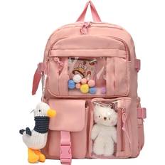 Shein Women Laptop Backpack School Bags For Teenage Girls Boys Multi Pockets New Kawaii Backpack Multi Pockets High Capacity Women Bag College Student Kids Book Bag