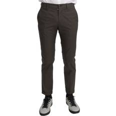 Dolce & Gabbana Herr Byxor Dolce & Gabbana Brown Casual Mens Trouser 100% Cotton Pants IT44