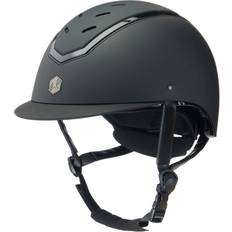 Charles Owen Ridhjälmar Charles Owen Standard Peak Riding Helmet - Black Gloss/Black Matte