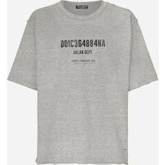 Dolce & Gabbana T-shirts & Linnen Dolce & Gabbana Logo print cotton T-shirt grey