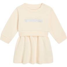 9-12M Klänningar Barnkläder Calvin Klein Newborn Logo Sweatshirt Dress YELLOW 68 6M