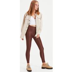Bruna Leggings Trendyol Collection Kvinnor, brun ljus disco, stickade tights, leggings
