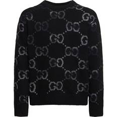 Gucci Dam Kläder Gucci GG intarsia wool-blend sweater black