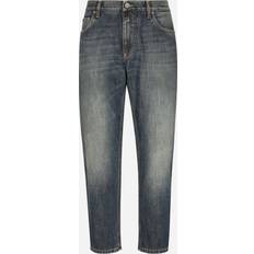 Dolce & Gabbana Herr Byxor & Shorts Dolce & Gabbana Cropped straight jeans blue