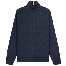 Hugo Boss Herr Koftor Hugo Boss Mentolo Full Zip Cardigan Dark Blue