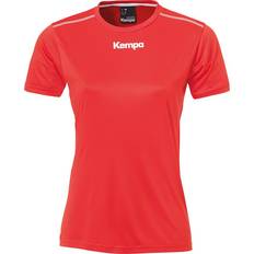 Dam - Röda T-shirts Kempa FanSport24 Handboll polyester skjorta kortärmad träning topp rund hals kvinnor grön