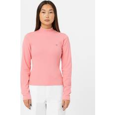 Dickies Dam - Lila T-shirts Dickies – Marysville – Lila, ribbad, långärmad t-shirt med hög krage-Pink