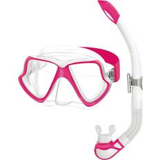 Mares Snorkelset Mares Aquazone Combo Wahoo Neon, kombination bestående av mask och snorkel vuxna – unisex, rosa/vit bärsparent