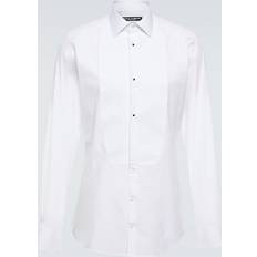 Dolce & Gabbana Skjortor Dolce & Gabbana Tuxedo cotton poplin shirt white