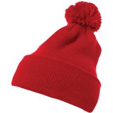 Flexfit Dam - XL Mössor Flexfit Mössa Cuffed Pom Pom Knit Beanie för röd