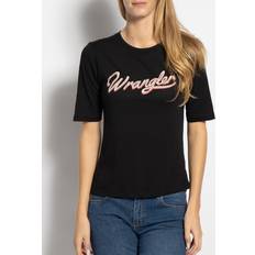 Wrangler Dam - Skinnjackor - W34 Kläder Wrangler – Svart t-shirt med logga-Svart/a