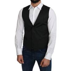 Dolce & Gabbana Herr Jackor Dolce & Gabbana Gray 100% Silk Formal Coat Vest IT46